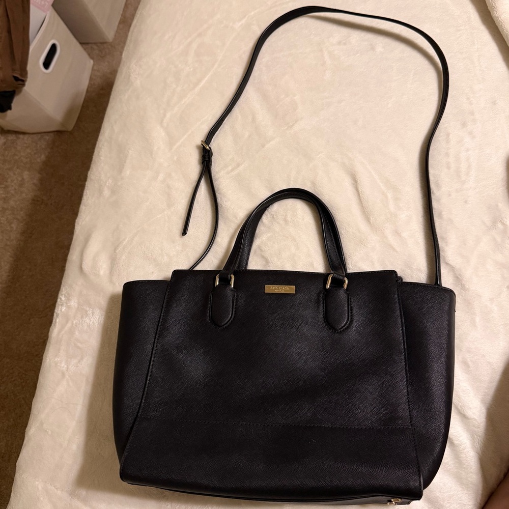 Kate Spade Leather Satchel with Crossbody Strap